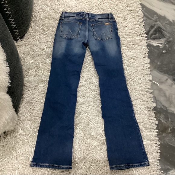 Wrangler Blue Denim Bootcut Jeans Size 7/8 x 32 - Picture 3 of 6